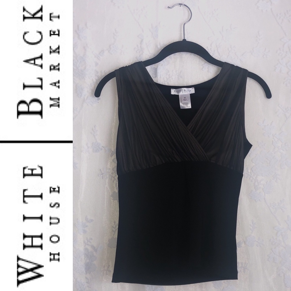 White House Black Market Sheer Sleeveless Blouse
